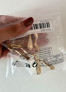 Metallic Gold trendy Earring - NEW/ UNUSED