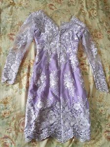 Lavender Bodycon Lace Dress