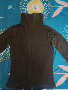 dark olive Turtleneck Top