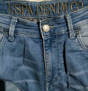 US POLO ASSAN Blue Cotton Jeans