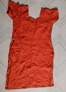 Orange Embroidery Kurta