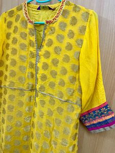 Rangriti Yellow Festive Kurta