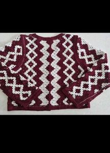 Patterned Knit Cardigan