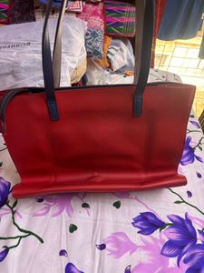 Color Block red Tote Bag