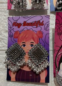 Boho Jhumka Earrings Set ( combo of 4)