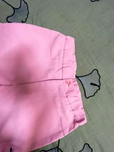 Pink Lace-Up Pants