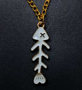 Fishbone Pendant Necklace