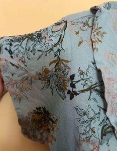 BLUE PRINTED DRESS