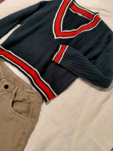 H&amp;M Sweater And Wide Leg Jeans🌷