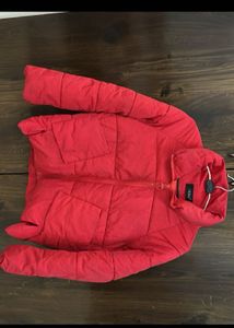 Crop Red Puffer Jacket