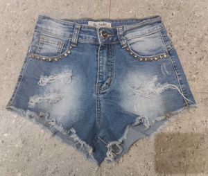 Y2k Studded Denims Shorts