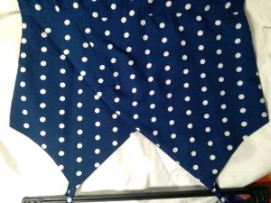 Blue Polka Dot Mini Dress