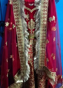 Red &amp; Gold Bridal Lehenga Choli