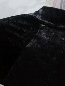 Black And Gray Velvet Dress