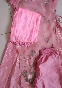 Avaasa Pink Gown Set. No Flaws
