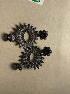 Oxidized Silver Earrings