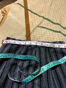 Striped Midi Korean Office Look Skirt