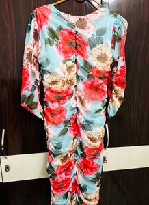 Sexy Ruched Floral Dress