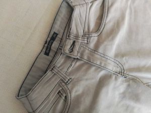 Mid Waist Jeans (Light Grey)