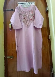 Lilac Embroidered Kurti
