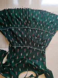 Green Print Mini Dress