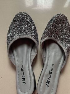 Sparkling Silver Mules