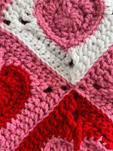 Heart Crochet Tote Bag