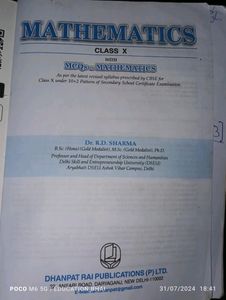 Rd Sharma Book For Class 10 Maths STANDARD