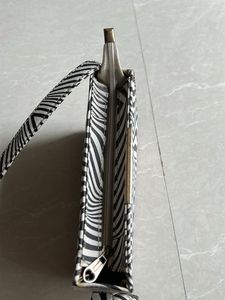 Stylish White And Black Stripe Bag