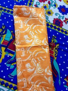 Orange Blouse Piece Material