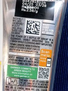 (Sunscreen + Face wash) Garnier Skin Set