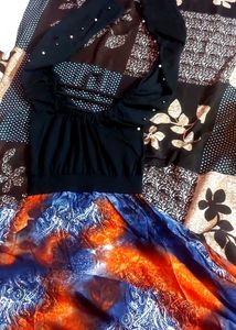 Black & Patterned One Piece