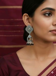 Kite Oxidised Jhumka Earrings