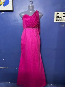 Korean Long Designer Pink Gown