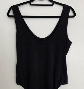 Black Sleeveless Bodysuit
