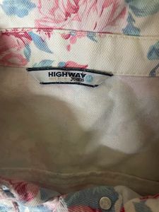 Floral Cropped Denim Jacket