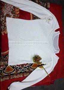 cream long sleeved top