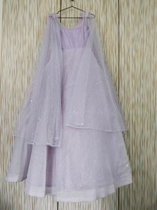 Lavender Mesh Gown