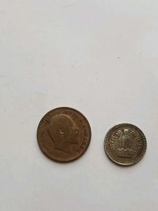 Quarter Anna Of 1907 &amp; 25 Paise Coins