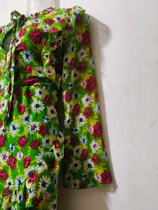 Floral Green Dress
