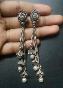 Silver Tone Dangle Earrings