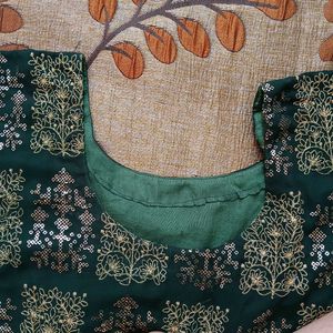 Green Embroidered Kurti