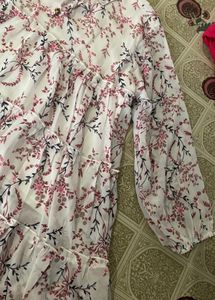 White Floral Top