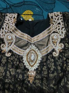 Elegant Black &amp; Gold Ethnic Suit