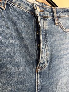 FOREVER 21 RIBBED DETAILED HIGH WAIST JEANS