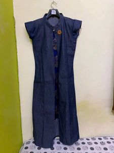Blue Shrug Kurti