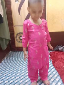 Rani Gulabi Printed Salwar Suit