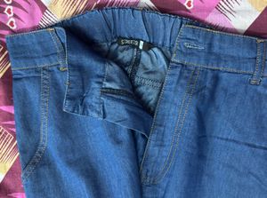 combo of Frayed Denim Jeans &amp; Red top