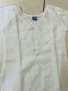 White Embroidered Kurta