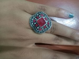 Set Of Silver Earrings And Ring